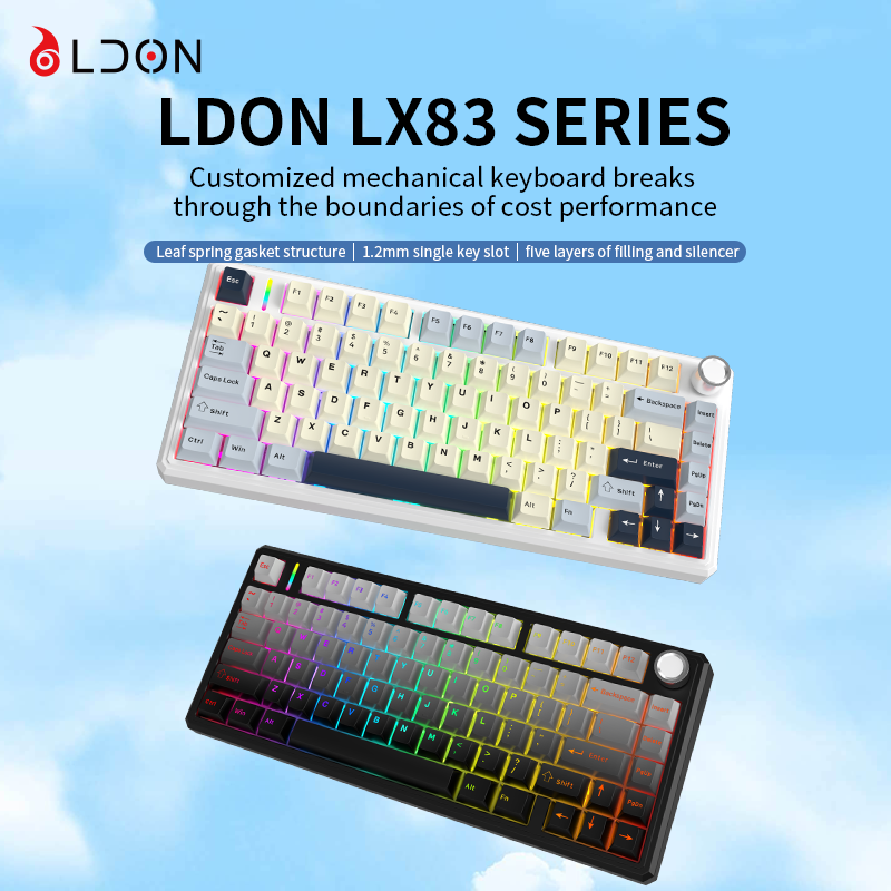 Gaming Keyboard Hot Swappable - LDON LX83 Wireless Mechanical Gaming Keyboard