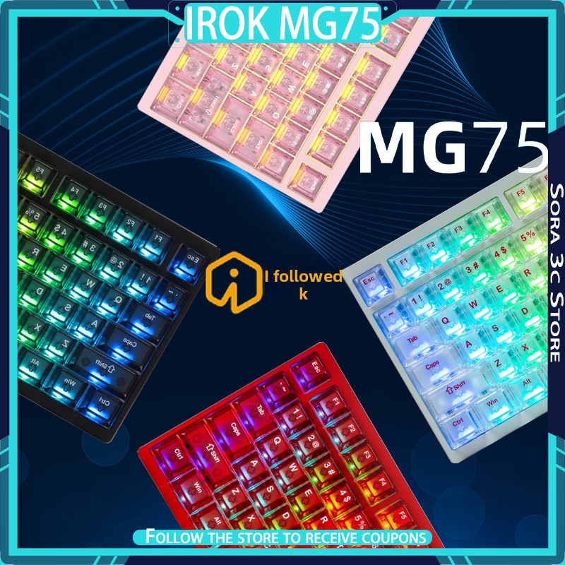Gaming Keyboard Hot Swappable - IROK MG75 PRO Mechanical Keyboard MG75