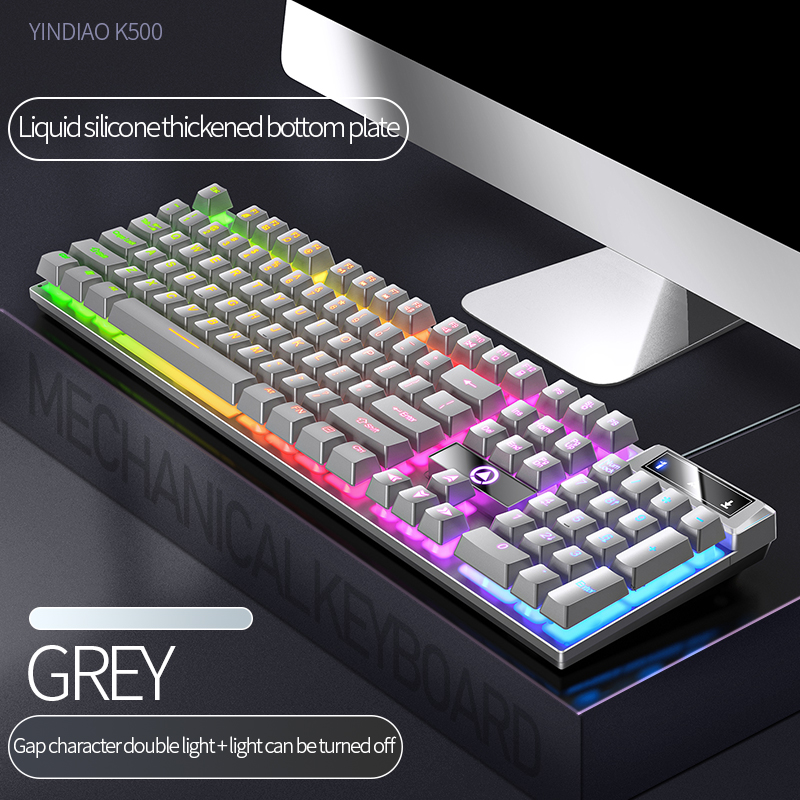 104 Keys Gaming Keyboard Wired - Keyboard Gaming Blue Switch review and price